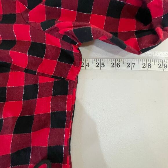 J. CREW Red Black Buffalo Check Plaid Pattern Button Down Womens XL Christmas - Picture 11 of 13